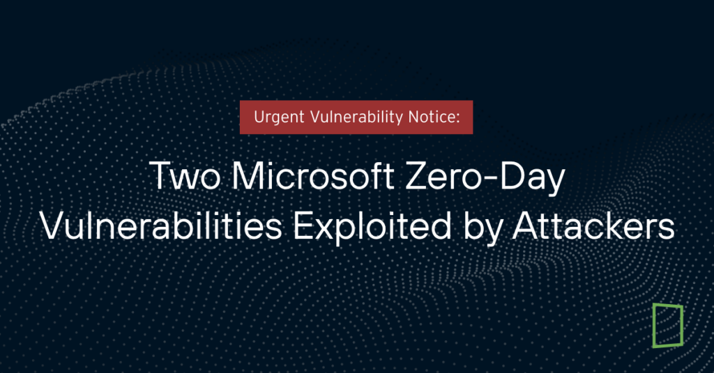 Two Microsoft Zero Day Vulnerabilities Exploited by Attackers